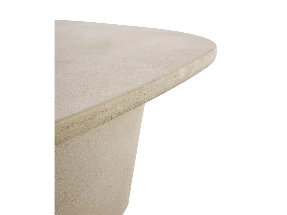 Tavolino da salotto 120x70 in poliresina cemento sabbia