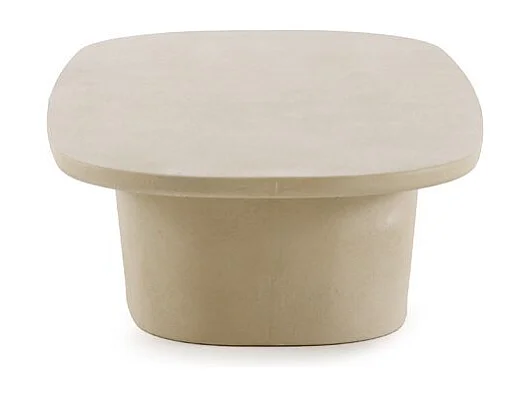 Tavolino da salotto 120x70 in poliresina cemento sabbia