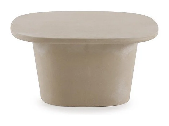 Table basse 80x80 en polyrésine ciment sable