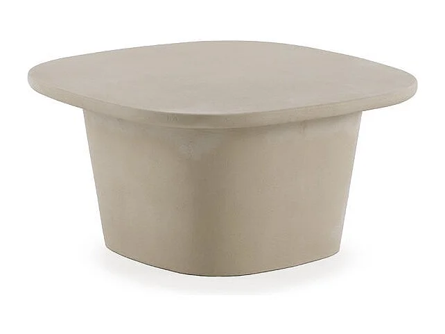 Table basse 80x80 en polyrésine ciment sable