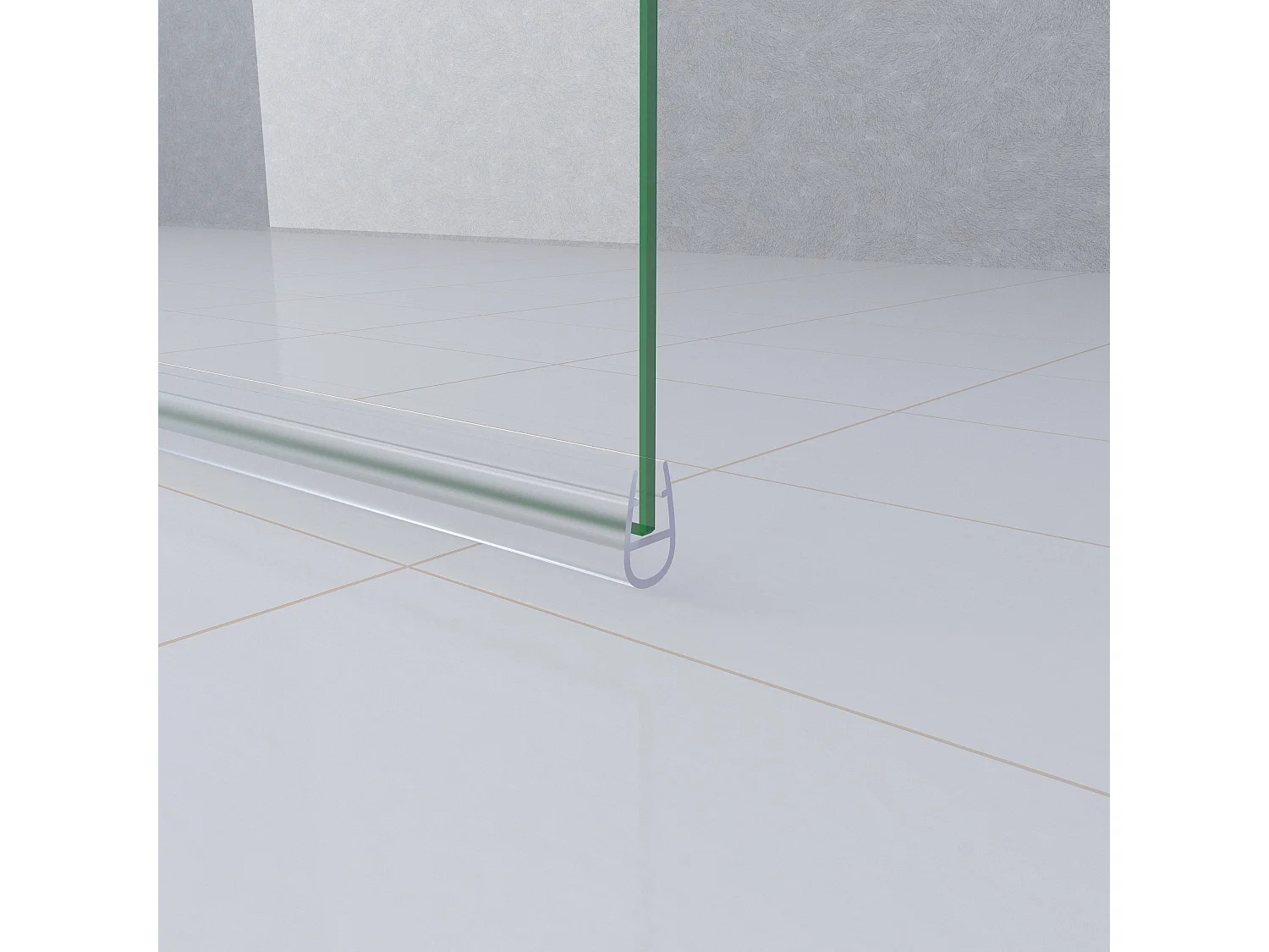 2 Pezzi Guarnizione Sottoporta per box doccia per vetro da 5-6 mm Coda Morbida larga 12 mm lungha 90 cm Tagliabile Modello D