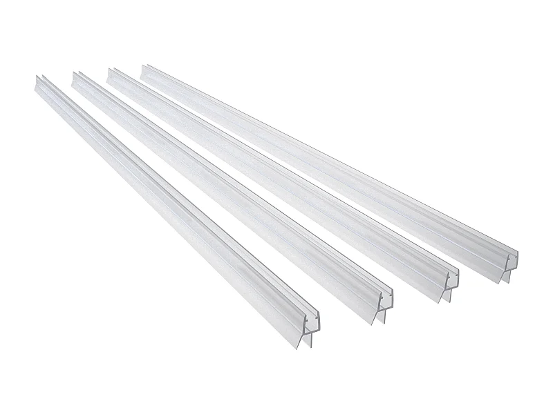 4 Pezzi Guarnizione Sottoporta per box doccia per vetro da 5-6 mm Coda Morbida larga 12 mm lungha 90 cm Tagliabile Modello B