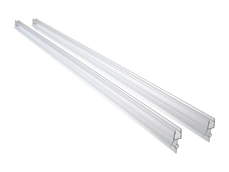 2 Pezzi Guarnizione Sottoporta per box doccia per vetro da 8 mm Coda Morbida larga 18 mm lungha 90 cm Tagliabile Modello A