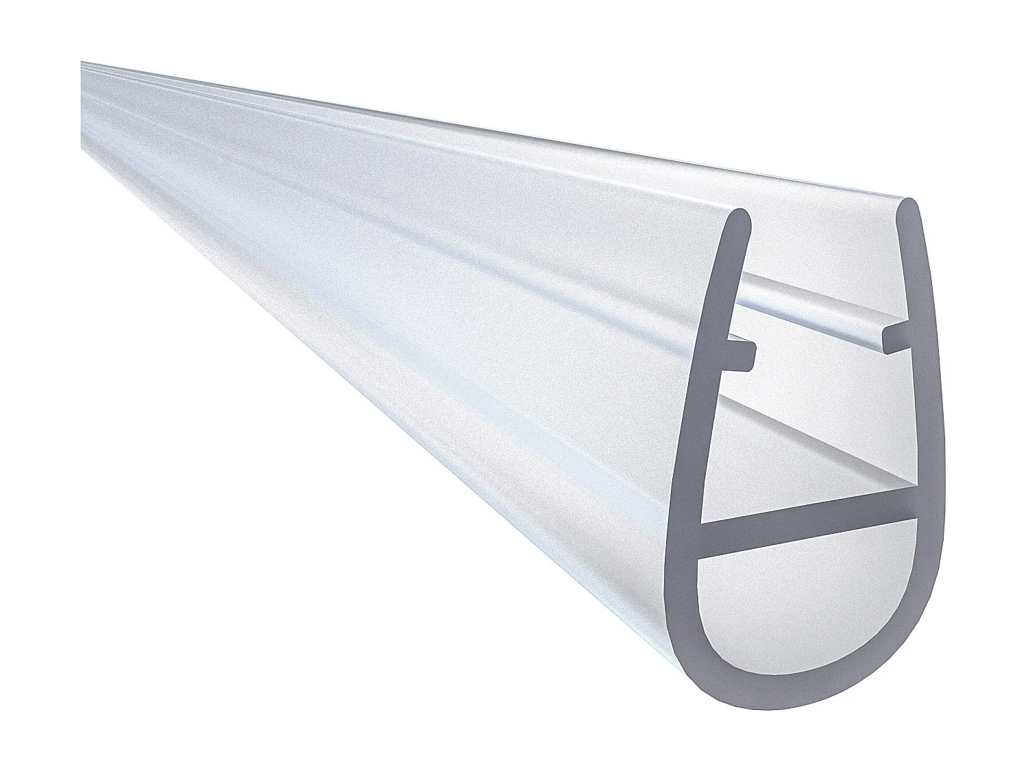 1 Pezzo Guarnizione Sottoporta per box doccia per vetro da 5-6 mm Coda Morbida larga 12 mm lungha 90 cm Tagliabile Modello D