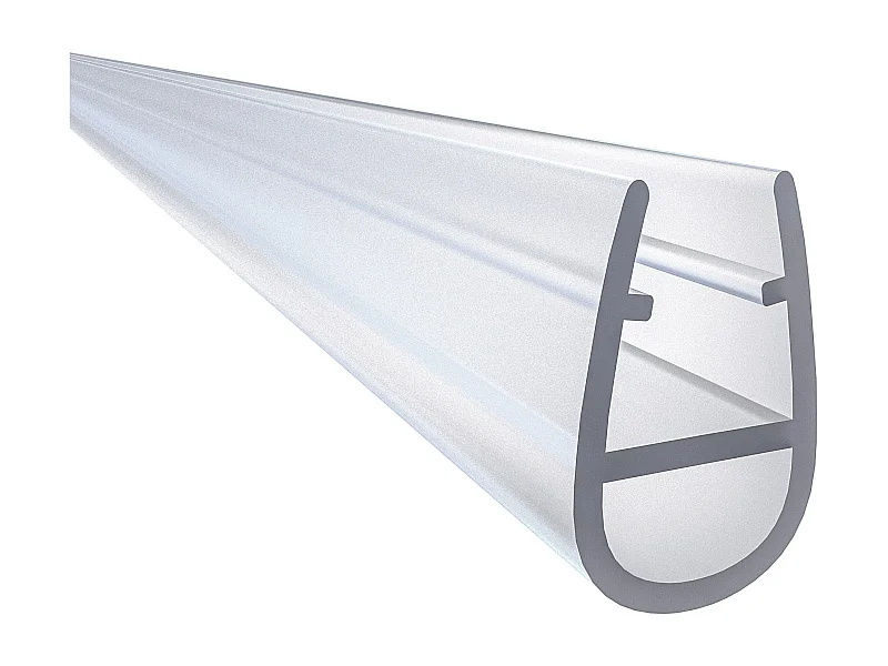 1 Pezzo Guarnizione Sottoporta per box doccia per vetro da 5-6 mm Coda Morbida larga 12 mm lungha 90 cm Tagliabile Modello D