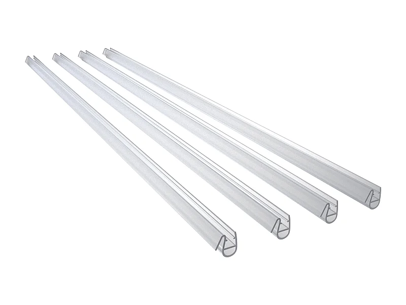 4 Pezzi Guarnizione Sottoporta per box doccia per vetro da 5-6 mm Coda Morbida larga 12 mm lungha 90 cm Tagliabile Modello C