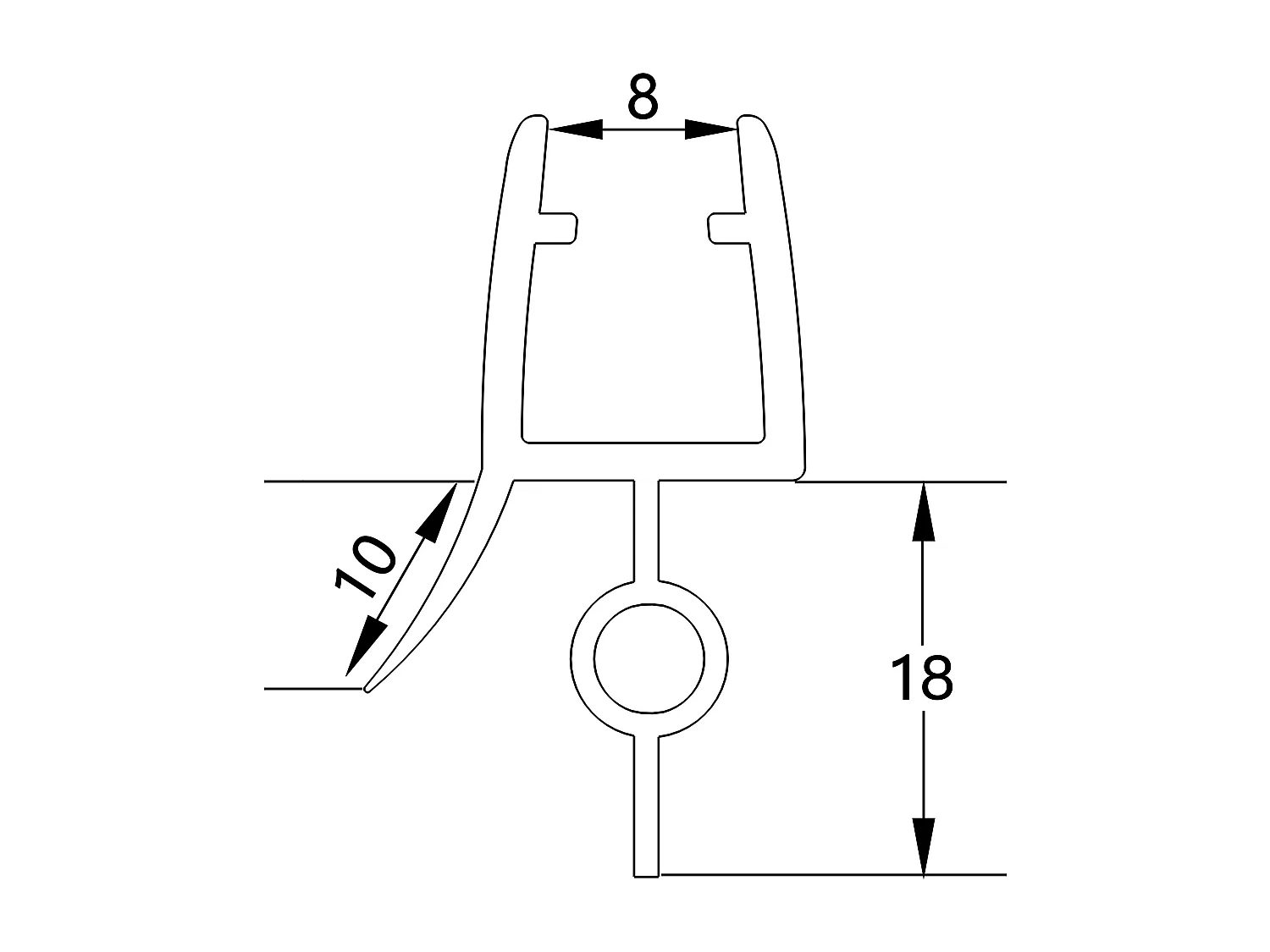 3 Pezzi Guarnizione Sottoporta per box doccia per vetro da 8 mm Coda Morbida larga 18 mm lungha 90 cm Tagliabile Modello A