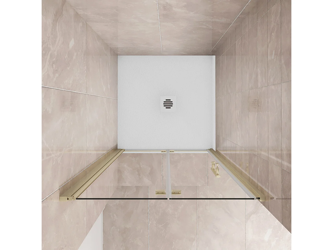 Porta Doccia 76x185 cm Porta Battente Pieghevole in Vetro Temperato Trasparente 6 mm Anticalcare Telaio Dorato Spazzolato