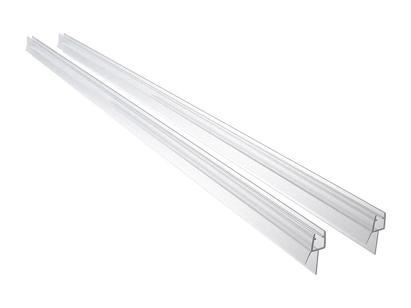 2 Pezzi Guarnizione Sottoporta per box doccia per vetro da 5-6 mm Coda Morbida larga 23 mm lungha 90 cm Tagliabile Modello B