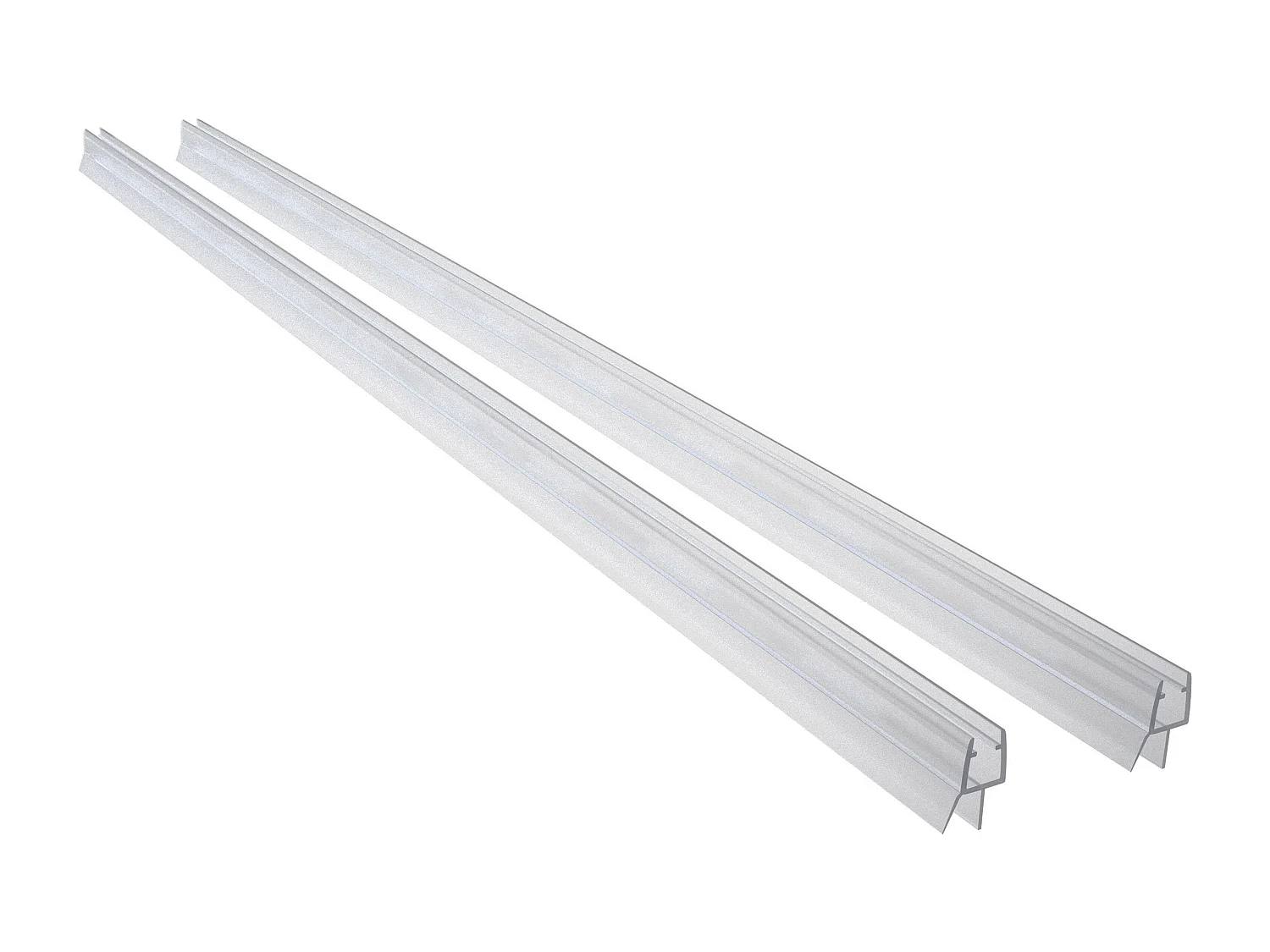 2 Pezzi Guarnizione Sottoporta per box doccia per vetro da 5-6 mm Coda Morbida larga 12 mm lungha 90 cm Tagliabile Modello B