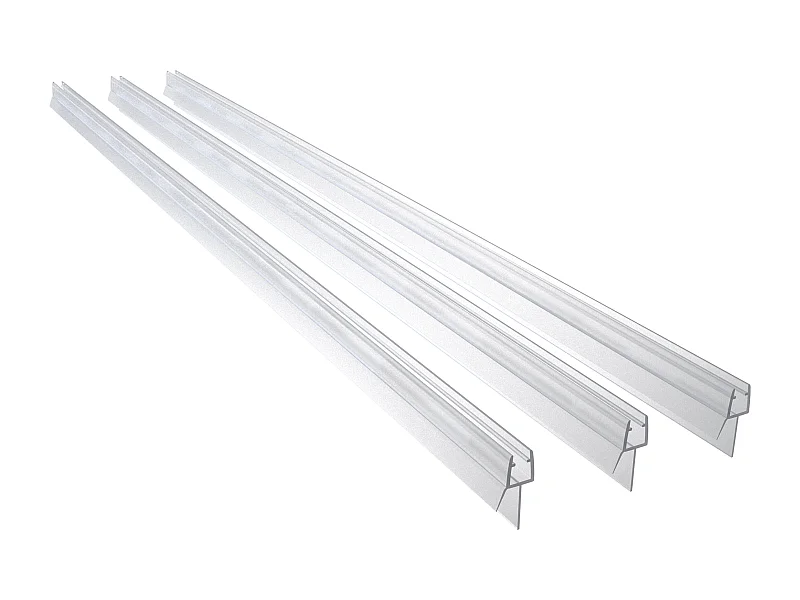 3 Pezzi Guarnizione Sottoporta per box doccia per vetro da 5-6 mm Coda Morbida larga 18 mm lungha 90 cm Tagliabile Modello B