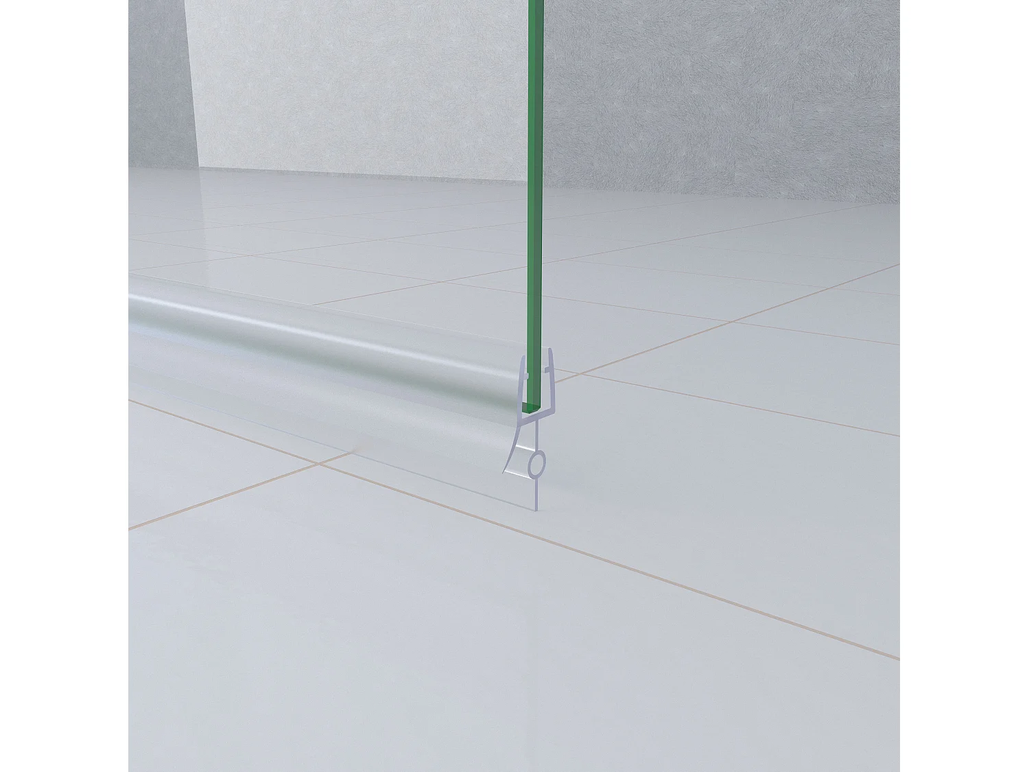 4 Pezzi Guarnizione Sottoporta per box doccia per vetro da 5-6 mm Coda Morbida larga 18 mm lungha 90 cm Tagliabile Modello A