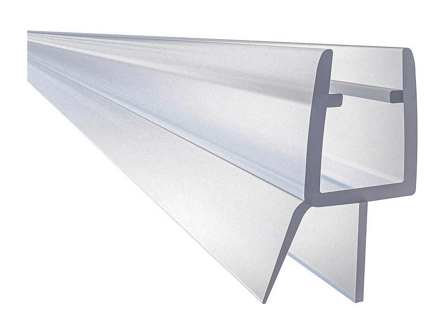 1 Pezzo Guarnizione Sottoporta per box doccia per vetro da 5-6 mm Coda Morbida larga 12 mm lungha 90 cm Tagliabile Modello B