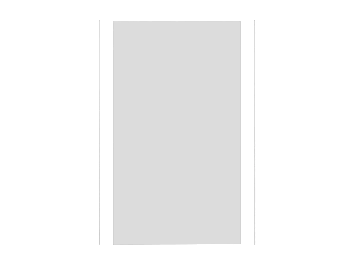 80x210 cm Pannello Doccia Realizzato in Alluminio Spessore 3mm con Profili Finitura Bianco Opaco per Rivestimento Parete Bagno