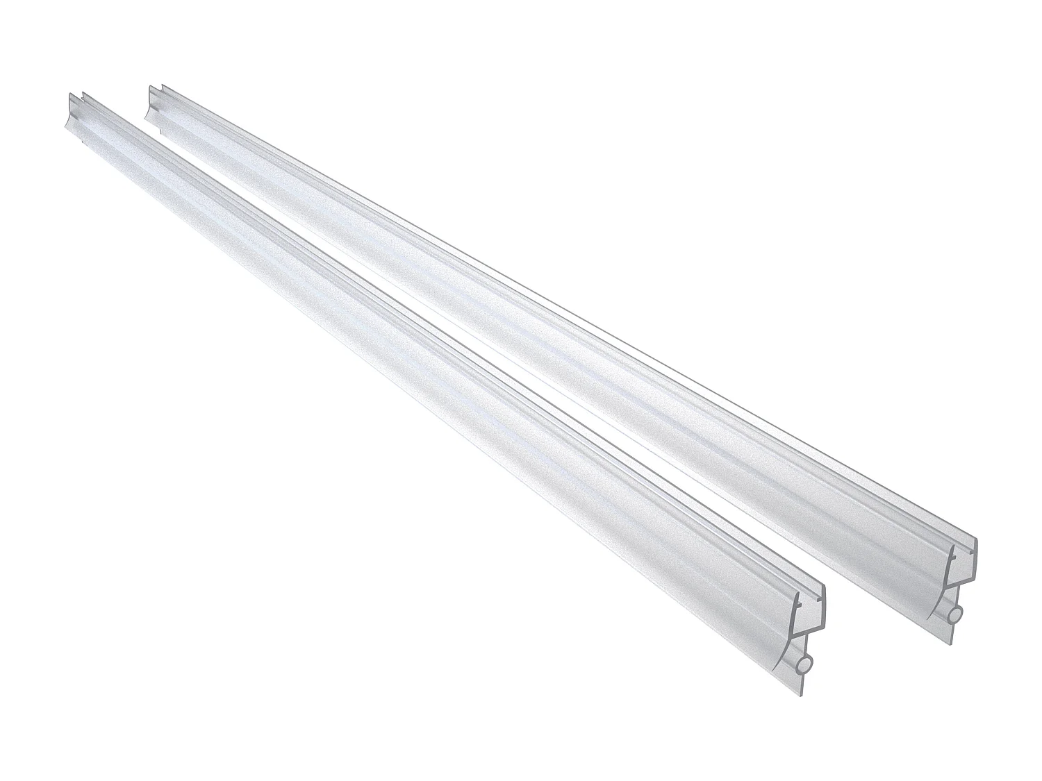 2 Pezzi Guarnizione Sottoporta per box doccia per vetro da 8 mm Coda Morbida larga 23 mm lungha 90 cm Tagliabile Modello A