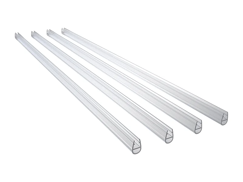 4 Pezzi Guarnizione Sottoporta per box doccia per vetro da 5-6 mm Coda Morbida larga 12 mm lungha 90 cm Tagliabile Modello D
