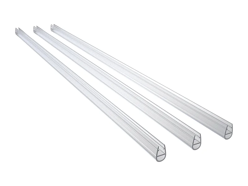3 Pezzi Guarnizione Sottoporta per box doccia per vetro da 5-6 mm Coda Morbida larga 12 mm lungha 90 cm Tagliabile Modello D