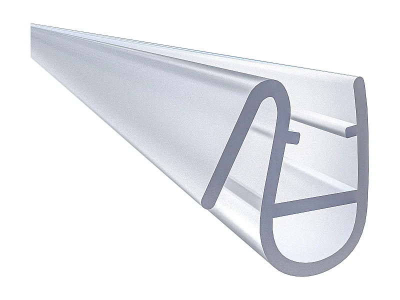 1 Pezzo Guarnizione Sottoporta per box doccia per vetro da 5-6 mm Coda Morbida larga 12 mm lungha 90 cm Tagliabile Modello C