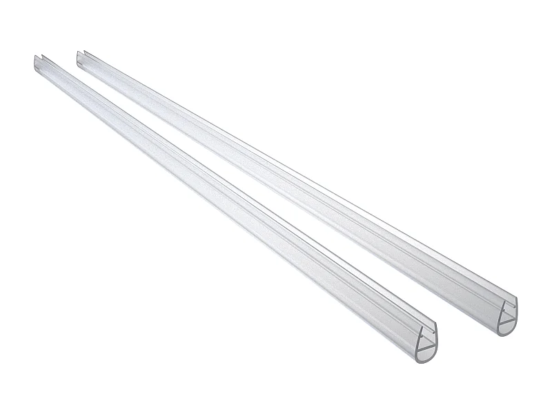 2 Pezzi Guarnizione Sottoporta per box doccia per vetro da 8 mm Coda Morbida larga 12 mm lungha 90 cm Tagliabile Modello D