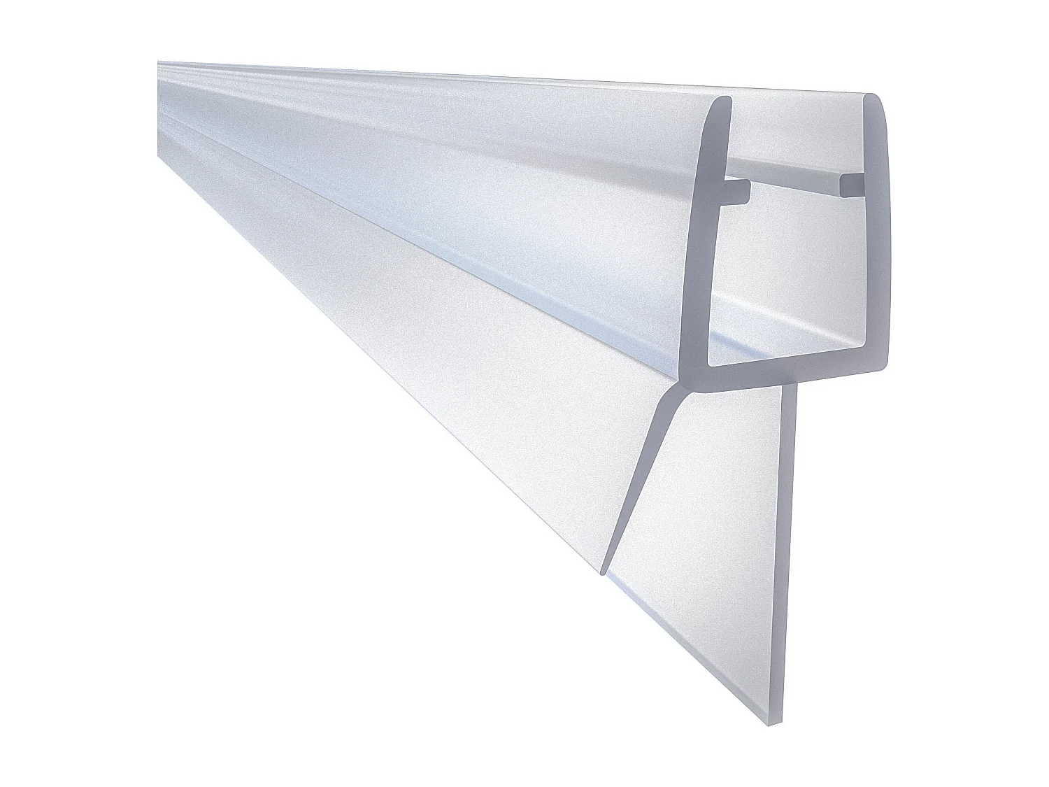 1 Pezzo Guarnizione Sottoporta per box doccia per vetro da 5-6 mm Coda Morbida larga 23 mm lungha 90 cm Tagliabile Modello B