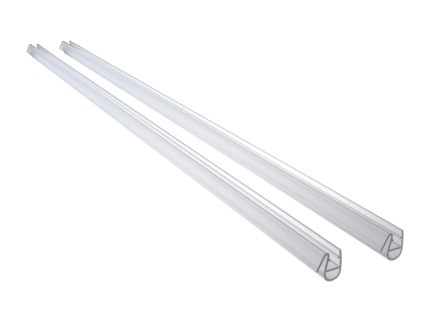 2 Pezzi Guarnizione Sottoporta per box doccia per vetro da 5-6 mm Coda Morbida larga 12 mm lungha 90 cm Tagliabile Modello C