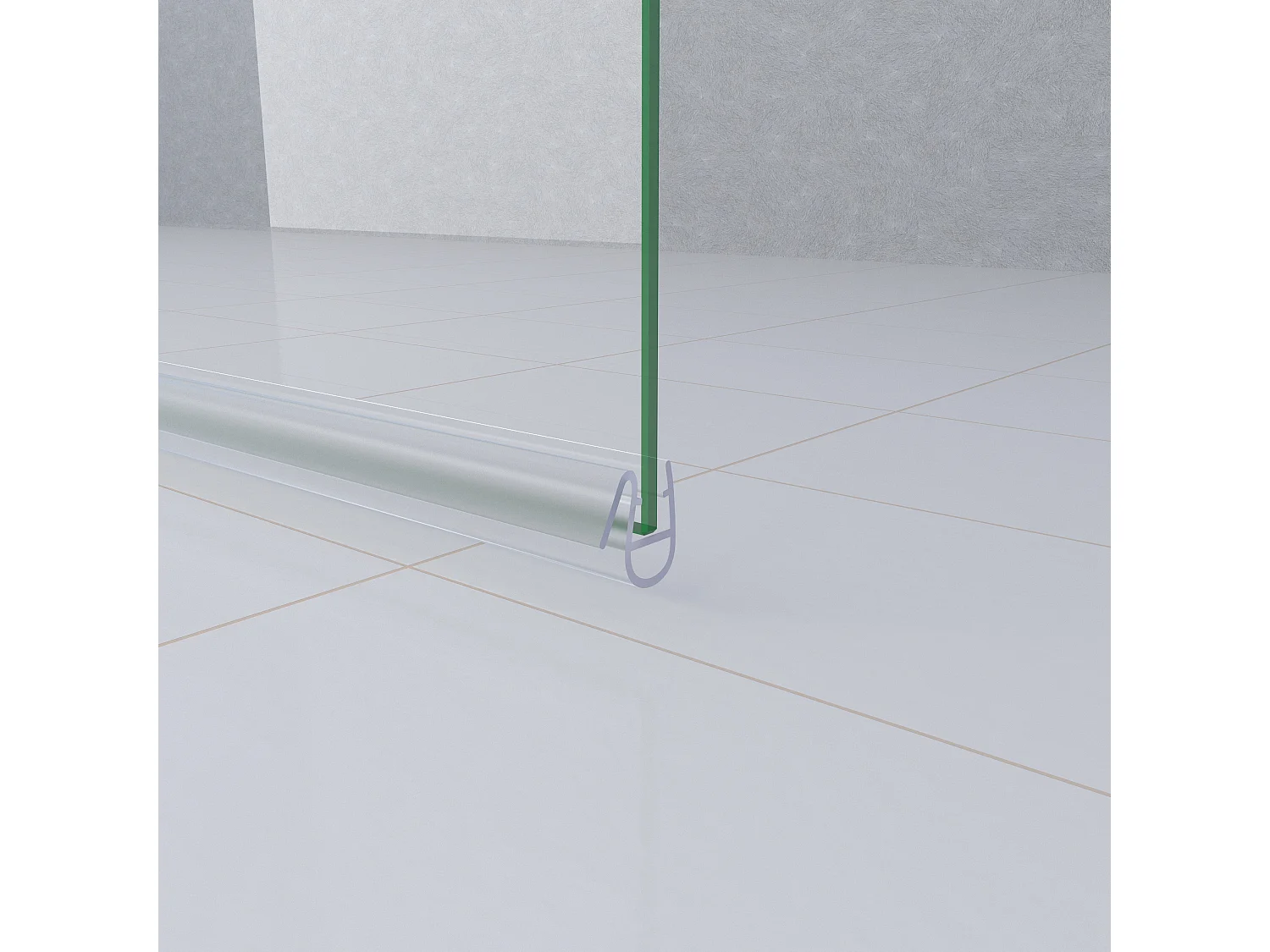 2 Pezzi Guarnizione Sottoporta per box doccia per vetro da 5-6 mm Coda Morbida larga 12 mm lungha 90 cm Tagliabile Modello C