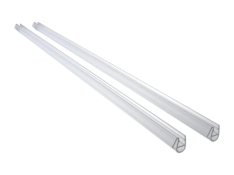 2 Pezzi Guarnizione Sottoporta per box doccia per vetro da 5-6 mm Coda Morbida larga 12 mm lungha 90 cm Tagliabile Modello C