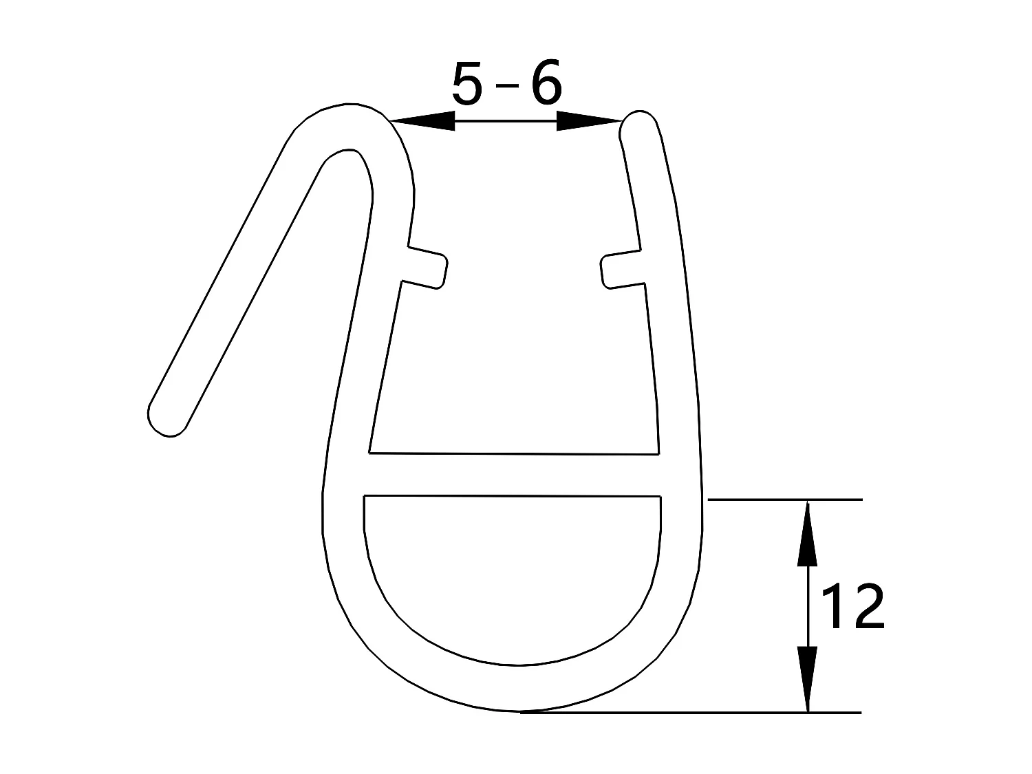 3 Pezzi Guarnizione Sottoporta per box doccia per vetro da 5-6 mm Coda Morbida larga 12 mm lungha 90 cm Tagliabile Modello C