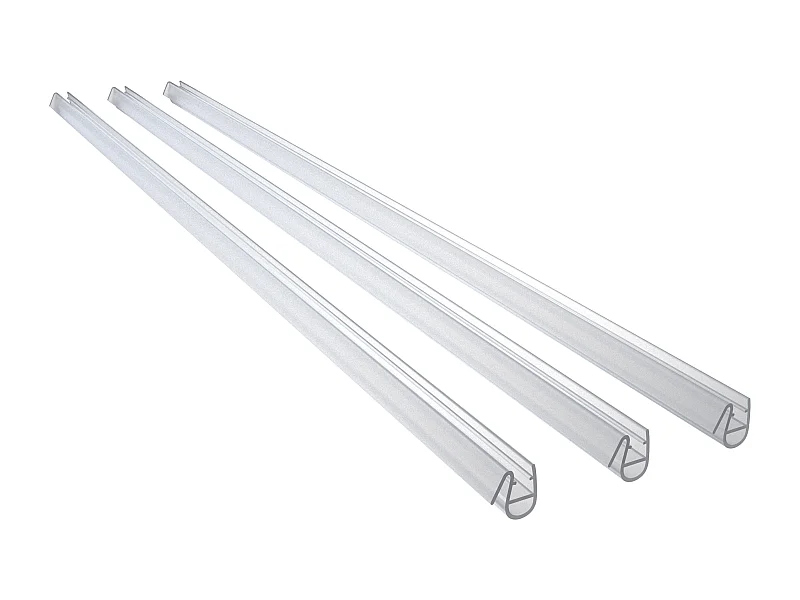 3 Pezzi Guarnizione Sottoporta per box doccia per vetro da 5-6 mm Coda Morbida larga 12 mm lungha 90 cm Tagliabile Modello C