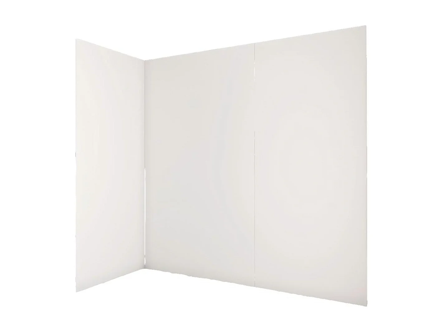 H.210 cm Pannello Doccia ad Angolo 200x90 cm Realizzato in Alluminio da 3 mm con Profili Finitura Bianco Opaco per Rivestimento Parete Bagno