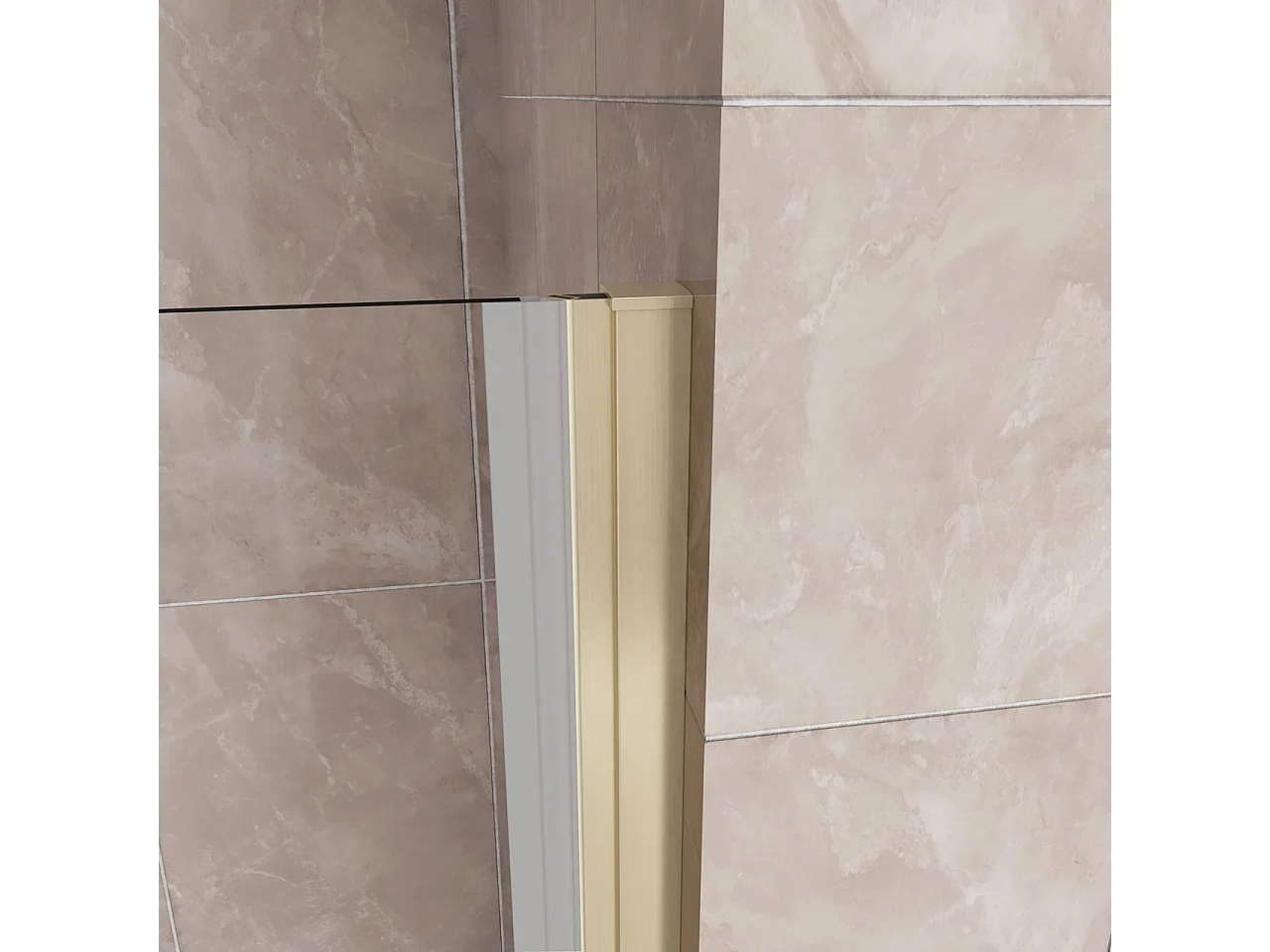 Porta Doccia 80x185 cm Porta Battente Pieghevole in Vetro Temperato Trasparente 6 mm Anticalcare Telaio Dorato Spazzolato