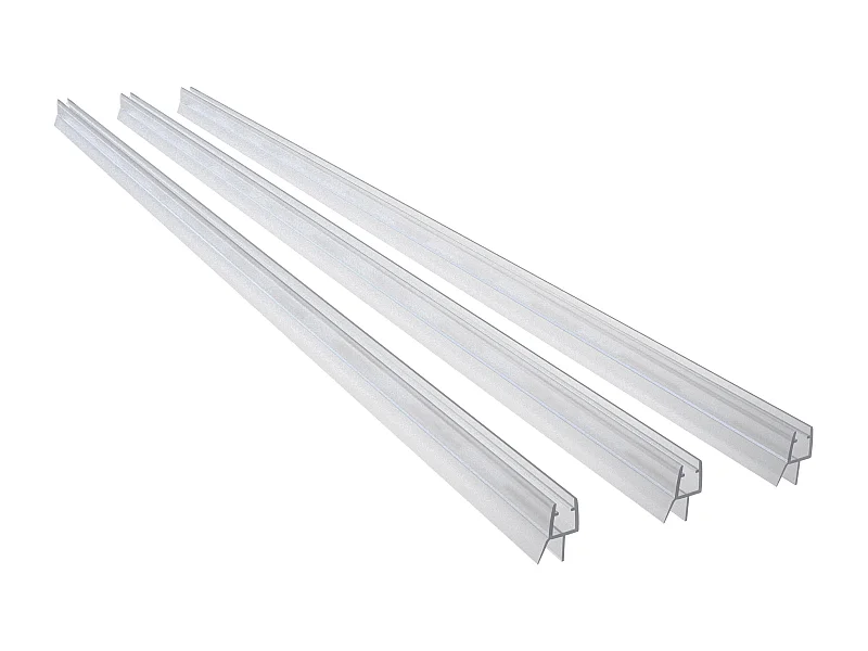 3 Pezzi Guarnizione Sottoporta per box doccia per vetro da 5-6 mm Coda Morbida larga 12 mm lungha 90 cm Tagliabile Modello B