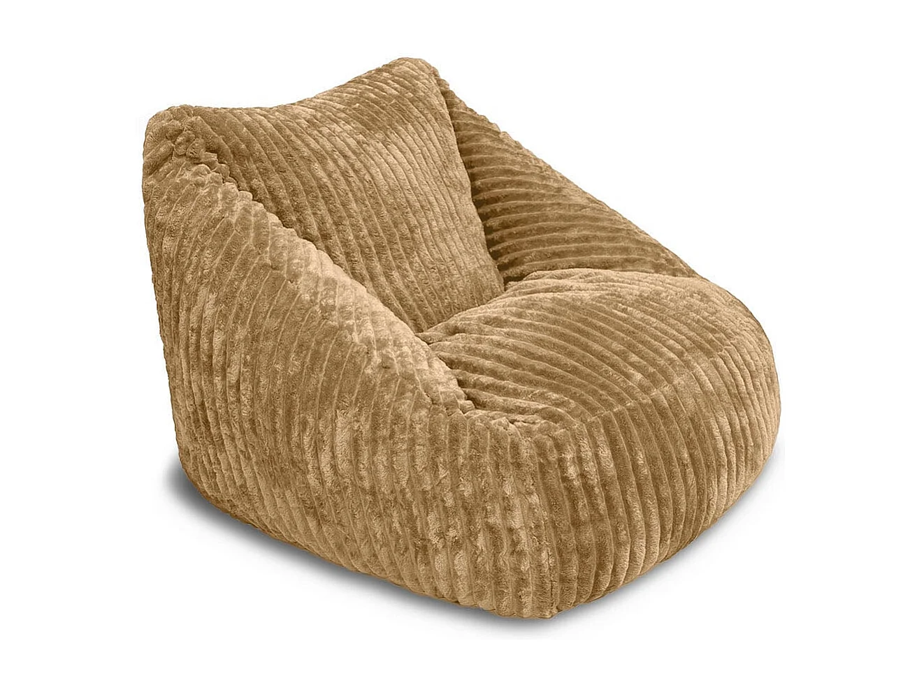 Puff Sillon 1 Plaza en Terciopelo, Beige