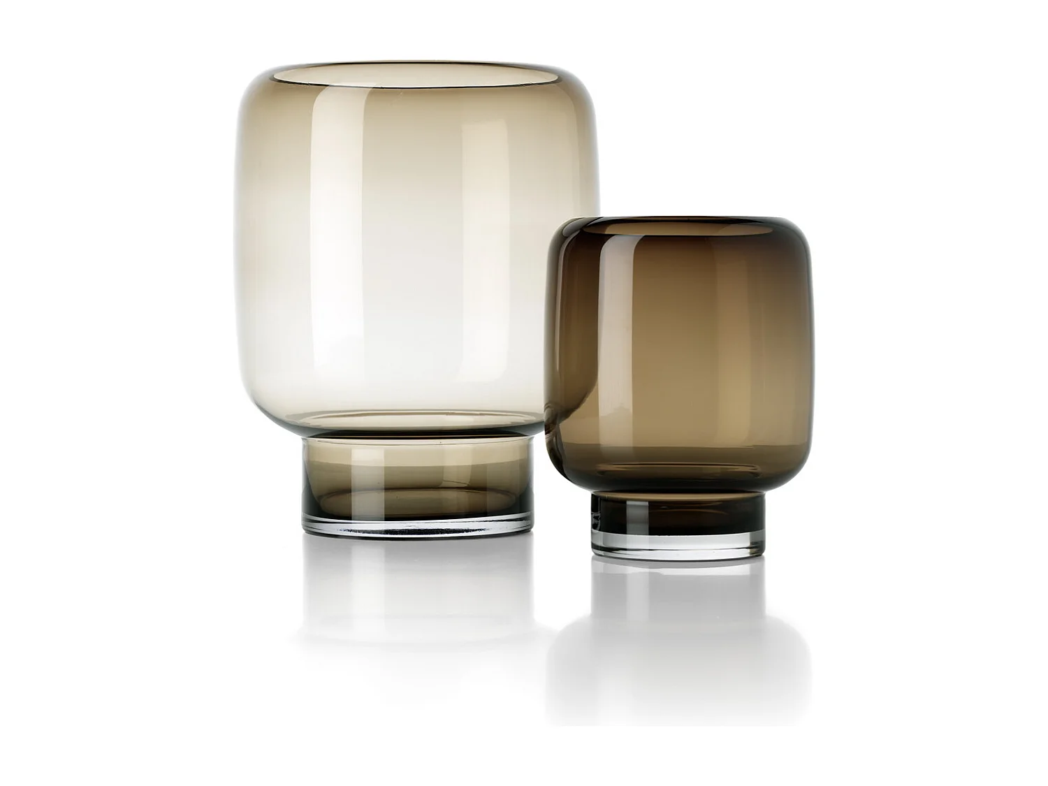 De Smoky Cube Vaas - Bruin - L