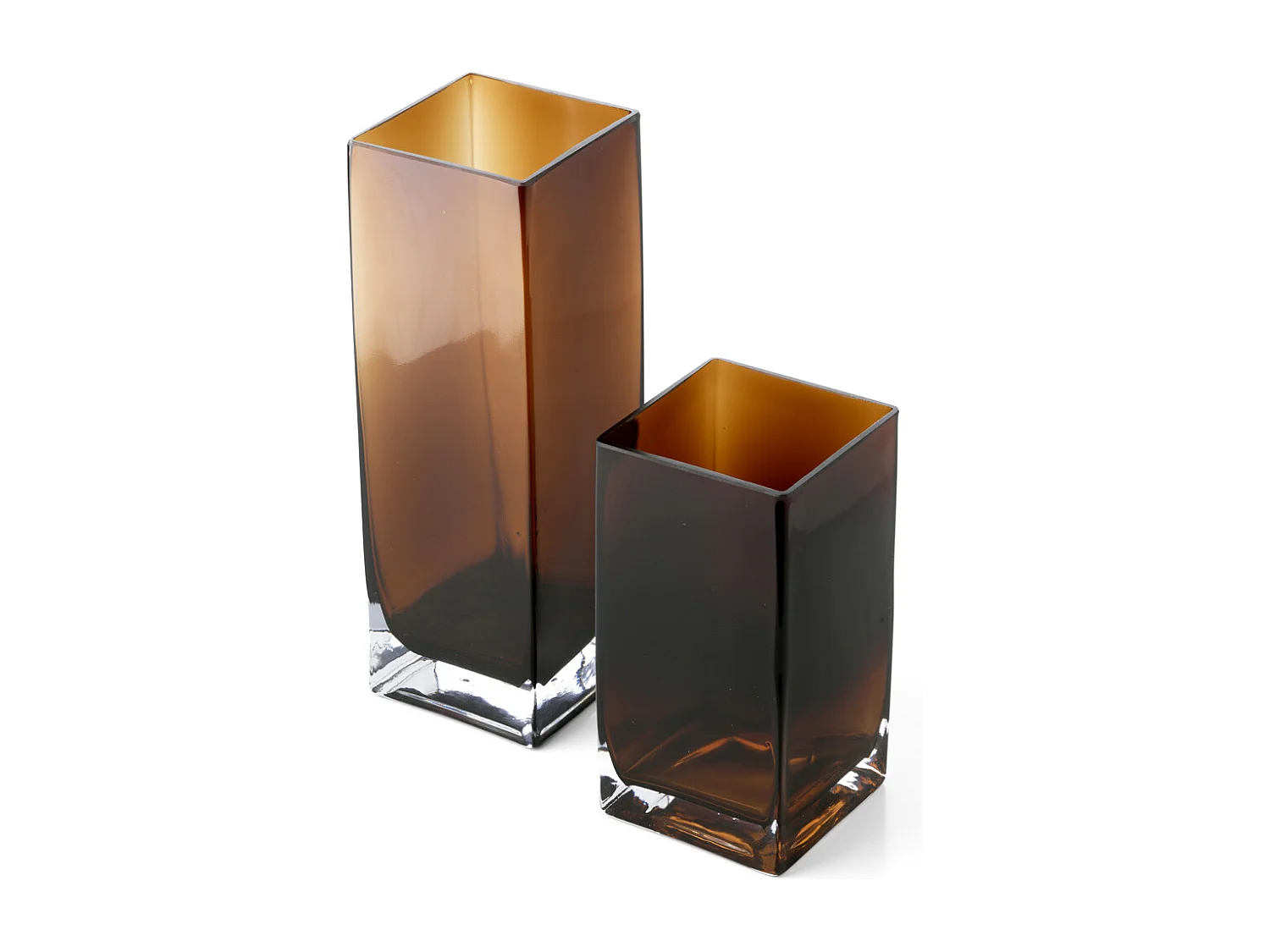 El Jarrón Amber Cuboid - Ámbar - S