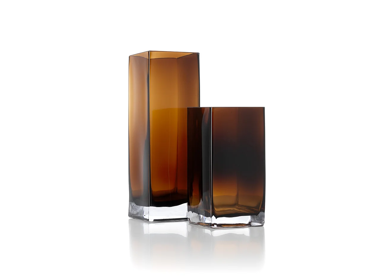 Le Vase Amber Cuboid - Ambre - S