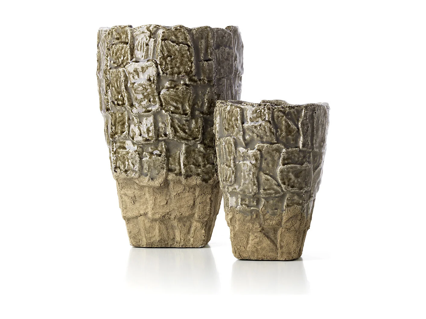 El Jarrón Textura Roca - Piedra Gris - L