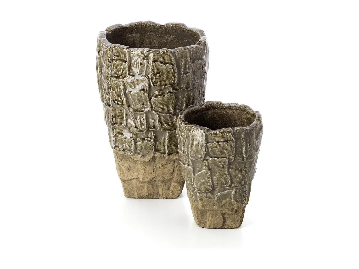 El Jarrón Textura Roca - Piedra Gris - L