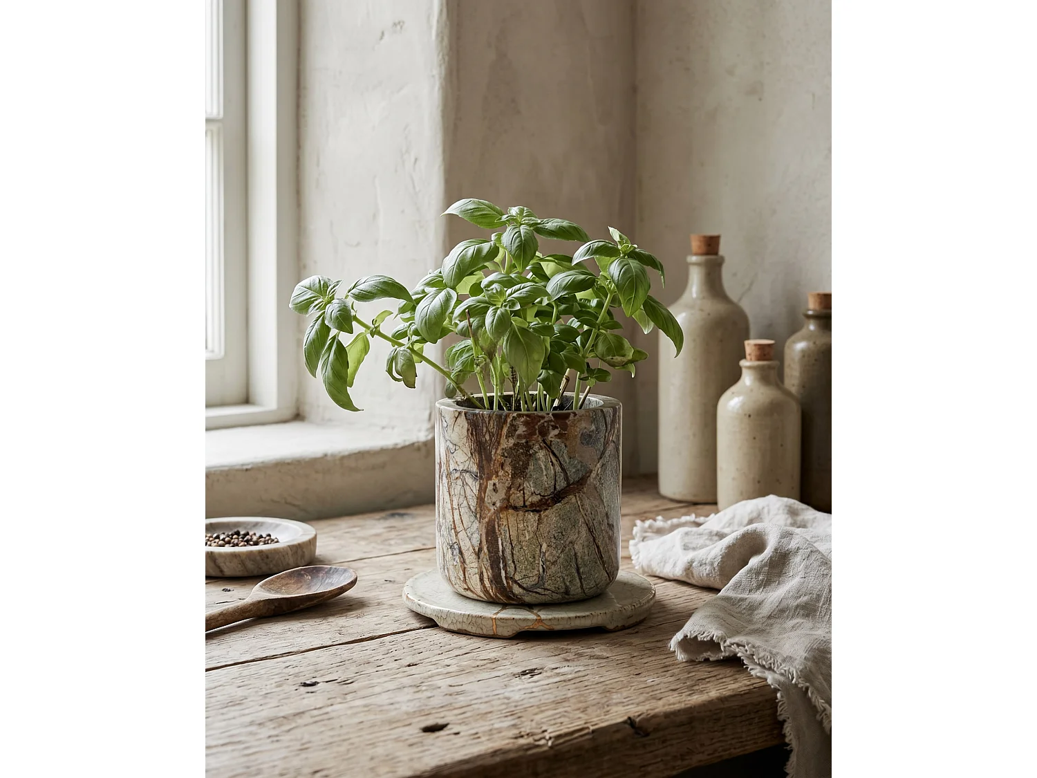 Il Vaso Per Piante In Marmo Bidasar - Verde