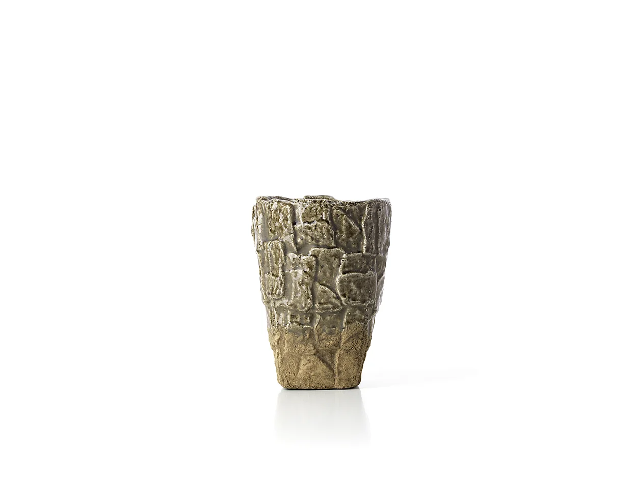 Le Vase Texture Roche - Pierre Grise - S