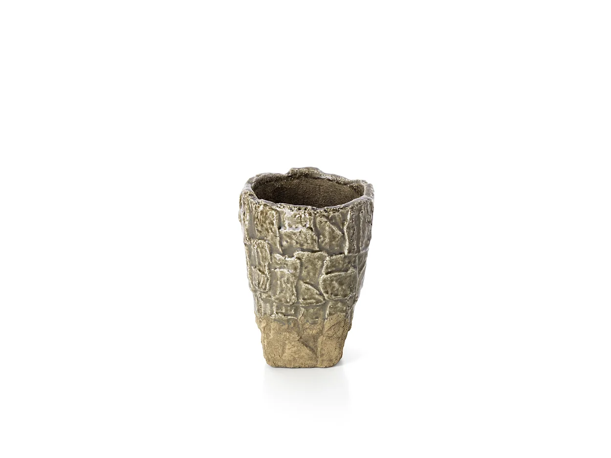 Le Vase Texture Roche - Pierre Grise - S