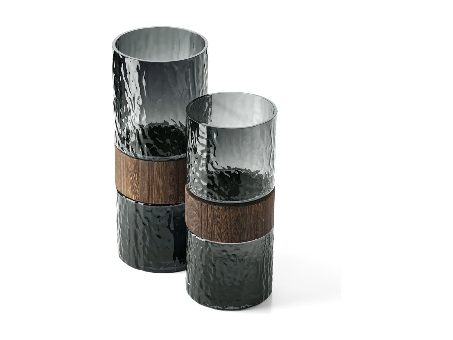 Le Vase Wood You Be Mine – Gris Foncé – L