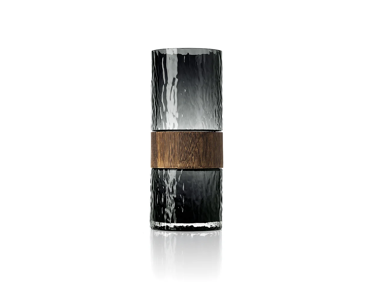 De Wood You Be Mine Vaas – Donkergrijs – L