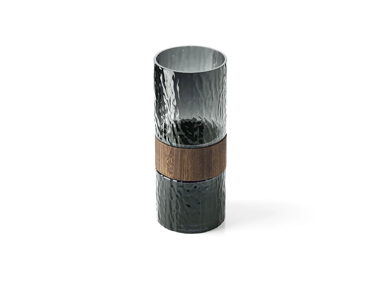 De Wood You Be Mine Vaas – Donkergrijs – L