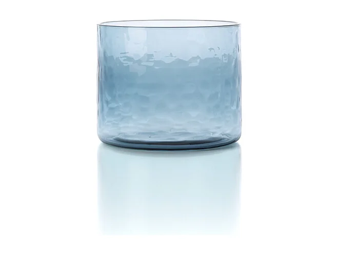 De Azure Gehamerde Lage Tumbler – Blauw