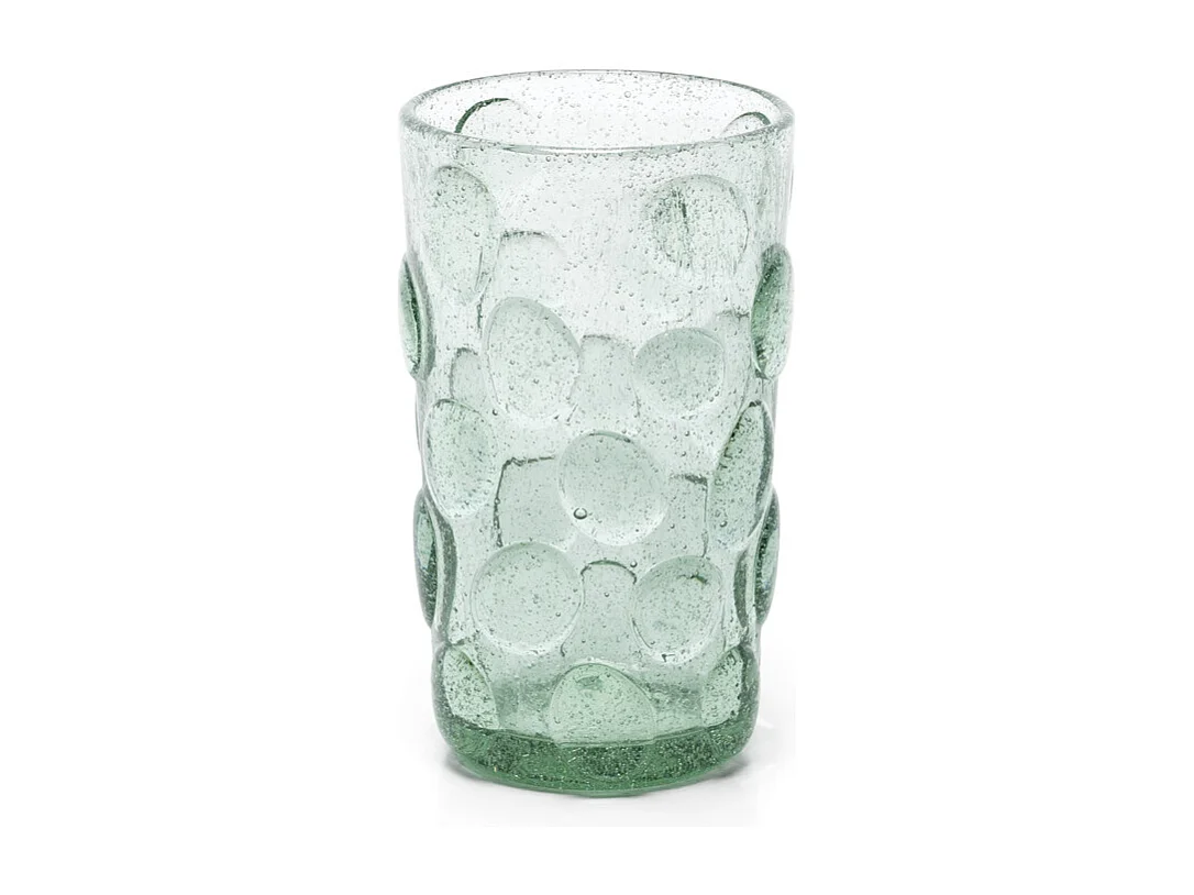 Het Frosted Dot Highball Glas - Aqua