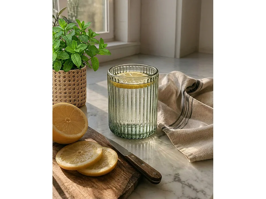 De Ribbed Beker – Houtskool