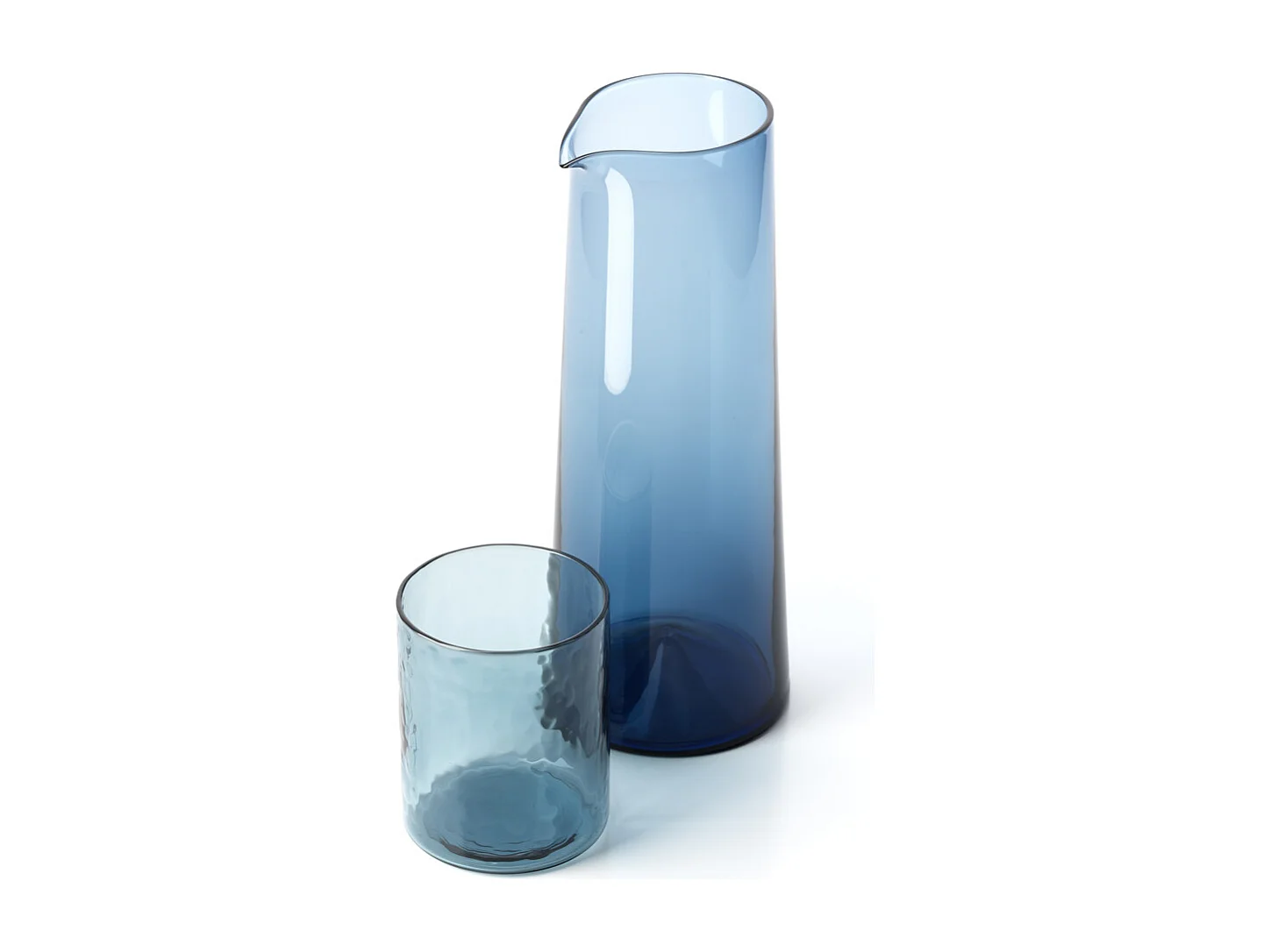 De Azure Gehamerde Hoge Tumbler – Blauw