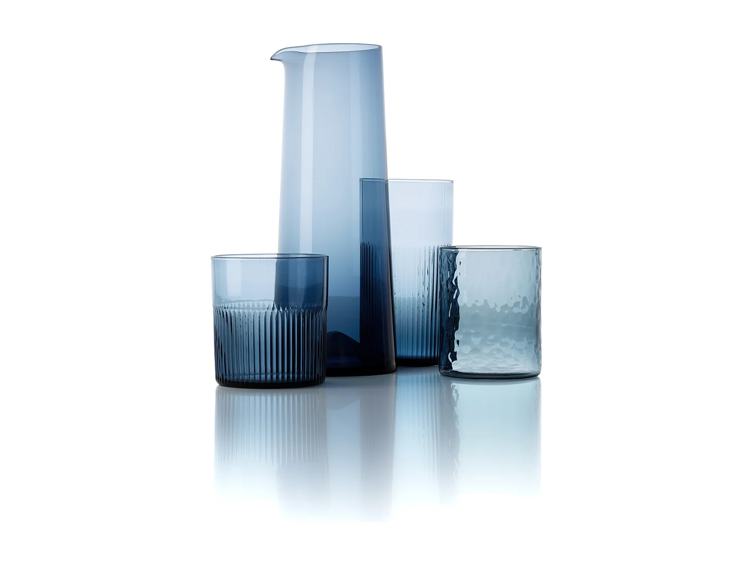 De Azure Gehamerde Hoge Tumbler – Blauw