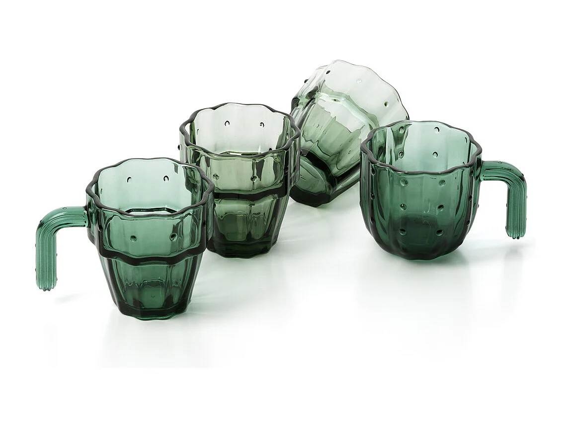 De Stack-a-Cactus Glazen - Groen - Set van 4